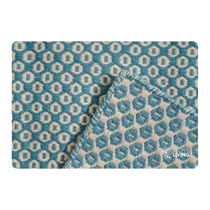 พรมขนสัตว์ทอมือสีฟ้าอมเขียวและสีงาช้างสำหรับห้องนั่งเล่นและห้องนอนพรมปูพื้นนุ่มทนทานของตกแต่งภายในบ้าน - Product Image 6