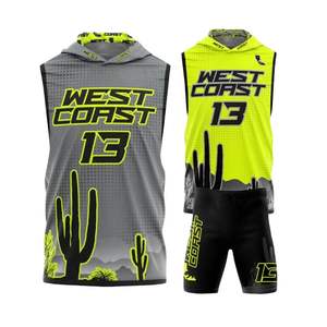 Maillots de football américain personnalisés de haute qualité, compression 7 7, uniformes imprimés par transfert thermique, respirants, manches courtes, uniformes d'équipe - Product Image 2