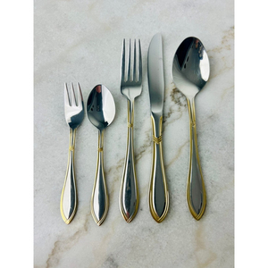 Vente en gros de couverts en acier inoxydable nickelé de haute qualité écologiques couverts à poignée transparente pour argenterie - Product Image 5