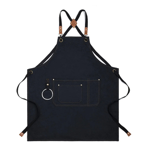 Lienzo Chef algodón camarero Unisex uniforme cocina Bar delantal trabajo largo comercial café restaurante logotipo personalizado delantales - Product Image 3