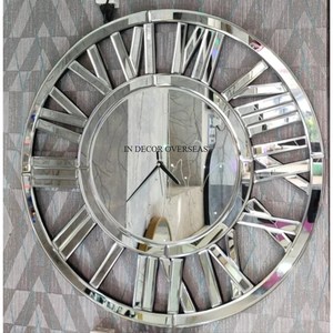 Modern Creative Art Floral Designer Attractive Look Round Shape Wall <b>Clock</b> For Home And Hotel Living Room And Lobby Decoration - Product Image 6