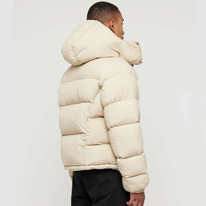 Manteau épais bouffant d'hiver de haute qualité personnalisé OEM pour hommes Nouvelles vestes en duvet amples col montant en toile Style High Street - Product Image 6