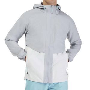 Veste coupe-vent pour homme, légère, à capuche, avec blocs de couleur, fermeture éclair intégrale, imperméable, respirante, streetwear - Product Image 4
