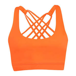 Soutien-gorge de sport sexy à col en V profond, résistant aux chocs, pour filles, vêtements de fitness, haut de soutien-gorge, logo personnalisé, vêtements pour femmes - Product Image 2