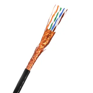 cat 6a 1000ft 10G High Speed Solid Copper Wire double shielded 4pr twisted pair 23AWG SFTP LSZH Ethernet Cat6a cable
