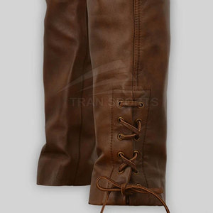 Pantalon en cuir léger pour homme sur mesure, respirant, style décontracté unique, style sport, taille haute ou basse, tissu en toile, coupe droite - Product Image 5