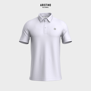 Aristino, verano para hombre, transpirable, para camisas, estilo europeo, informal, de negocios, longitud corta, tejido de punto sólido, poliéster reciclado - Product Image 1