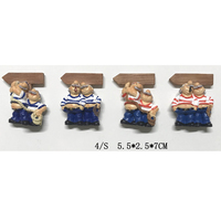 Cadeau de voyage peint à la main avec logo personnalisé Norvège Danemark Statue de pirate suédois Aimant en résine 3D de pirate Souvenirs Aimant de réfrigérateur
