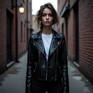 Chaqueta de cuero de Letterman de moda para mujer, chaqueta de cuero más blanca de otoño, chaquetas de cuero de Letterman personalizadas para mujer - Product Image 3