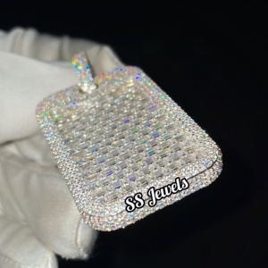 จี้เงิน925รูปสุนัขทำด้วยมือสั่งทำได้พร้อม VVS1ทำจากเพชรที่ปลูกในห้องทดลองสไตล์ฮิปฮอปสุดเท่สำหรับผู้ชายจี้เพชร CVD - Product Image 6