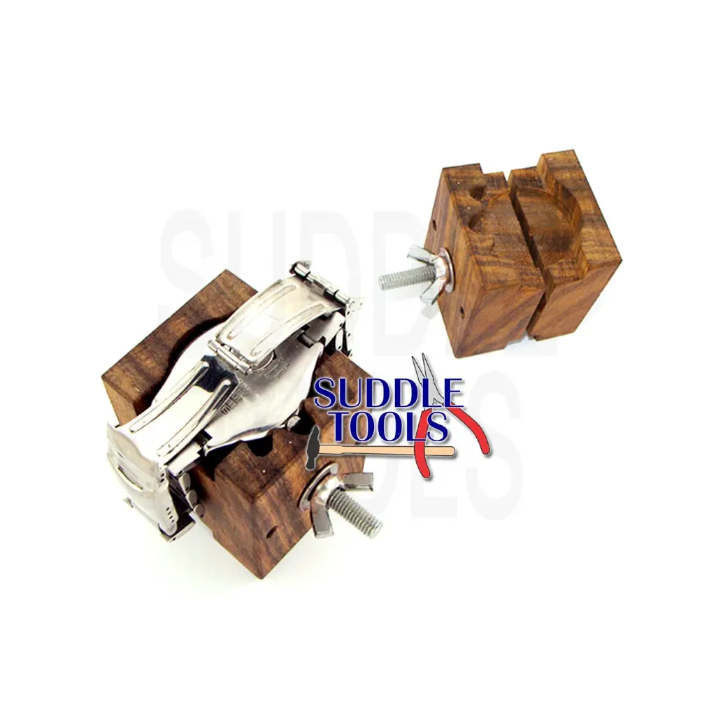 Soporte de caja de madera NATURAL para reloj, herramientas de fabricación de relojes, Cubo de sujeción