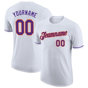 Venta al por mayor Direct shirts Engro Sportswear Industry Custom White Purple-Orange Performance T-Shirt - Product Image 1