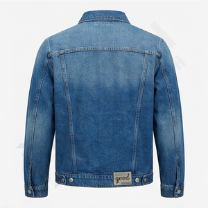 Veste en jean élégante pour homme 100% coton Couleur unie Poche fine Vêtement de haute qualité Veste en jean durable pour l'automne - Product Image 2
