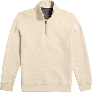 T-shirt à manches longues en tissu interlock 100% polyester de haute qualité, col zippé 1/4, unisexe, vêtements de sport, veste d'été à 1/4 zip - Product Image 1