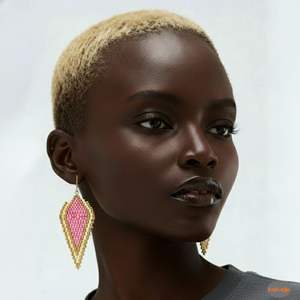 Namayo ต่างหูชุบทอง24K สำหรับผู้หญิงต่างหูห้อยสำหรับงานแต่งงาน - Product Image 3