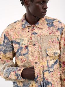 Chaqueta de hombre con diseño patchwork, ligera, cortavientos de otoño, con cuello alto, estilo bomber, informal, para uso diario, opción personalizada disponible. - Product Image 3