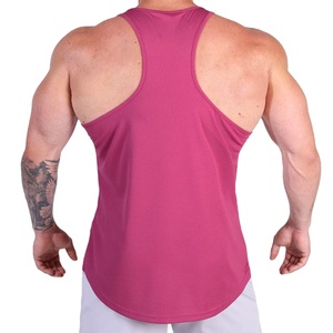 Custom Mesh Material Seamless Tank Top Men Knitted Jersey Breathable Running Sleeveless Athletic Sports <b>Stringer</b> Longline - Product Image 4