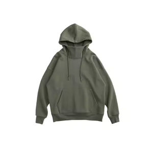 Sweat à capuche en velours épais et lourd unisexe, coupe régulière, 100% coton, style hip-hop, décontracté, hiver, logo OEM brodé, haute qualité - Product Image 3
