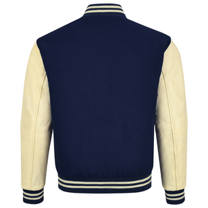 Winter Fashion Trending Style Thin Personalized Leather Sleeve Stand Collar Men's <b>Varsity</b> <b>Jacket</b> Custom Colors & Sizes Wholesale - Product Image 2