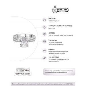 Elegante y lujoso anillo de diamante americano de 1,5 quilates Octágono solitario joyería Premium - Product Image 3