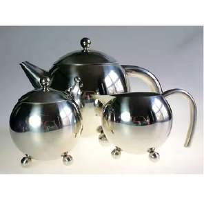 Conception Simple Vente Chaude Arrivée En Acier Inoxydable Sucre Crémier Pot Luxueux Sain Ustensiles De Cuisine En Acier Inoxydable Forme Ronde - Product Image 6