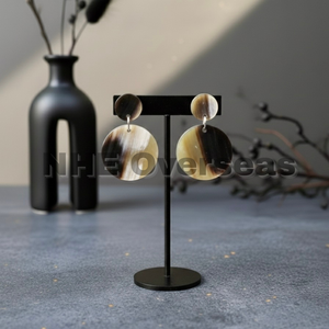 Exquisitos Pendientes de Cuerno Natural |   Pendientes de Cuerno Hechos a Mano Ecológicos, Perfectos para el Uso Diario |   Elaborado por NHE Overseas - Product Image 3