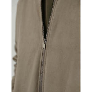 CASTON Regular Fit <b>Suede</b> <b>Jacket</b> Water Proof Zippered Leather Reversible for Spring Autumn Streetwear College Style ODM Sizes XS - Product Image 4