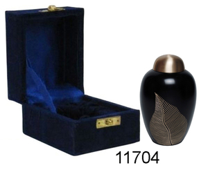 Golden <b>Black</b> Engraved Dome <b>Top</b> Keepsake Urn <b>for</b> Human Ashes <b>Funeral</b> Supplies Brass Cremation Urns - Product Image 3