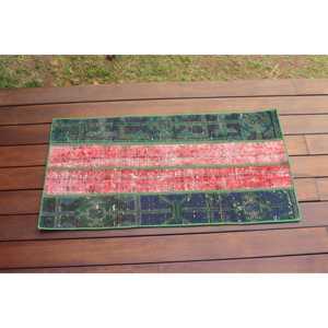 1.5x3 ft Turkish Vintage Rug, Small Rug, <b>Red</b> <b>Wool</b> Rug - Product Image 2