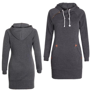 Ladies Fleece Zipper-Up Hoodie Winter Warm Eco-Friendly Windproof Soft Plush Oversized <b>Sweatshirt</b> Casual Streetwear Gym Travel - Product Image 1