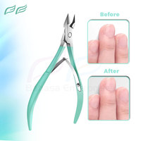 Bahasa Pro Green Pince à cuticules pour salon professionnel Pince à ongles en acier inoxydable Outil de manucure et de pédicure Tondeuse à cuticules