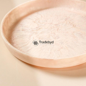 Plateau en résine moderne, vaisselle de luxe, plateau de service pour la décoration de table et le commerce de gros - Product Image 2