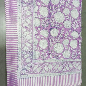 Nappe de table de mariage de style campagnard, taille personnalisée, nappe en coton, nappe imprimée à la main, nappe vintage rose et blanche - Product Image 1