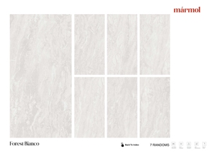 Moderno europeo 600x1200mm pulido esmaltado azulejos de porcelana bosque Bianco antideslizante antibacteriano 9MM grueso clásico tradicional - Product Image 2