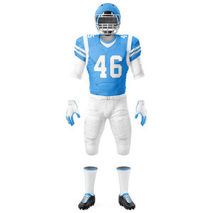 Uniformes de football américain personnalisés Respirants Couleur personnalisée Manches courtes Anti-bactériens Séchage rapide - Product Image 4