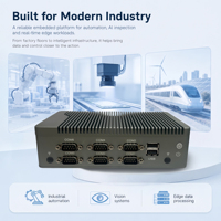 Mini PC d'automatisation industrielle Intel N97 sans ventilateur, système embarqué, double LAN, triple support de stockage DDR4, compatible avec les applications Windows