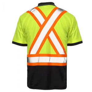 Custom Logo Printed <b>Safety</b> T-Shirts for Men Boys High Visibility Reflective Fabric <b>Water</b> Proof Running Tape with OEM services - Product Image 6