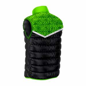 เสื้อกั๊กกันหนาวสีดำและสีเขียวของผู้ชาย - Product Image 2