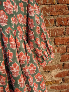 Bloc de main imprimé robe d'été | Robe en coton | Imprimé floral | Fait à la main - Product Image 2