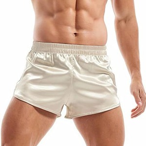 Batas Cortas de Satén de Seda para Hombre, Ropa de Dormir de Color Puro, Ropa Interior - Product Image 5