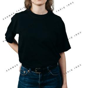 T-shirt épais 100% coton T-shirt vierge tricoté de qualité supérieure avec logo personnalisé imprimé numérique Style formel confortable - Product Image 1