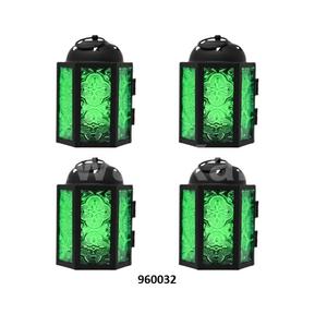 Candelabro redondo de metal antiguo y cristal azul Artículo de decoración para el hogar y el jardín - Product Image 6