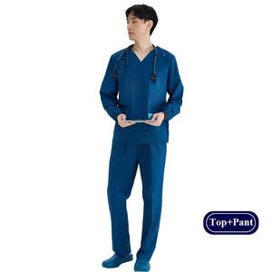 Bata de laboratorio sedosa para hospital de verano, bata de farmacia, abrigo de consulta antiestático, cintura con lengüeta, doble función para hombres y mujeres - Product Image 6