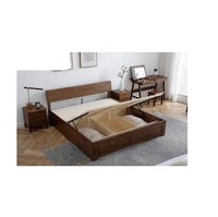 Lits en bois avec tiroirs latéraux, mobilier de chambre à coucher, ensembles de chambre à coucher en bois faits à la main, pleine grandeur pour adolescents, vente en gros