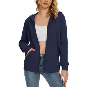 Sudadera de Invierno para Mujer, Holgada, Transpirable, 100% Algodón, con Cierre Completo y Bolsillos Laterales, Ecológica, Hecha a Medida al por Mayor - Product Image 4