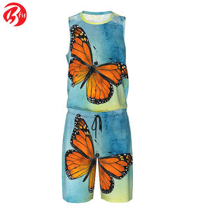 100% poliéster personalizado equipo de baloncesto uniforme Bsci poliéster ropa deportiva camisetas sin mangas con pantalones cortos - Product Image 5