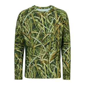 Camisa de caza personalizada, camisa de manga larga de camuflaje elástico estirable, camiseta de protección solar para hombres que absorbe la humedad, camiseta táctica - Product Image 1