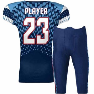 Dernier design d'uniforme de football américain pour adultes, nouveau style, manches courtes, 100% polyester, maillot personnalisé, prix de gros - Product Image 2