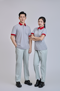 Chemise à manches courtes pour homme FMF, résistante aux plis, décontractée, 60% coton, 40% polyester, boutonnée sur le devant, col uni/contrasté, tricot TC 200g - Product Image 6