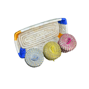 Cesta de hierba Sabai natural para organización de almacenamiento y decoración hecha a mano con tejido rústico duradero respetuoso con el medio ambiente por artesanos - Product Image 3